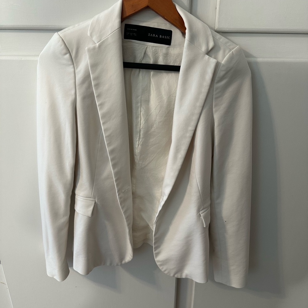 Zara Basic Women's Cream Blazer